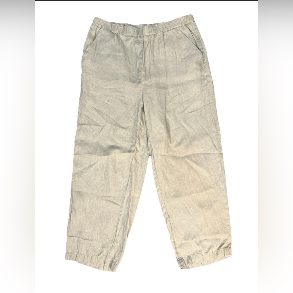 SOLD - Quince Linen Pants - Sage Green, Women’s Large